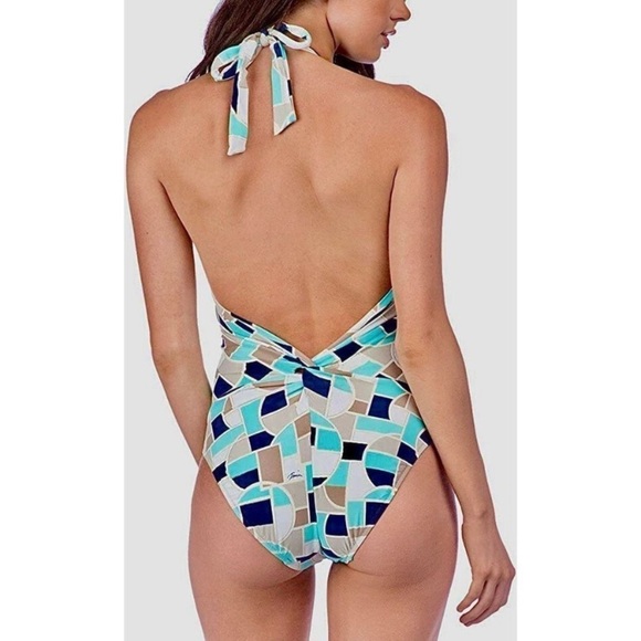 “TRINA TURK” Disco Deco Halter Neck Bathing Suit - Picture 2 of 16